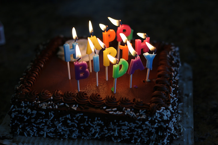 З днем народження, торт, Свічка, святкування, день народження, прикраса, полум'я