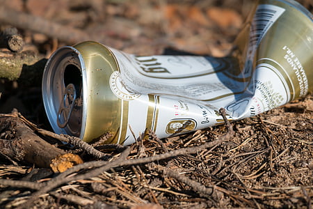 beer can, garbage, pollution, waste, box, environmental destruction, environment
