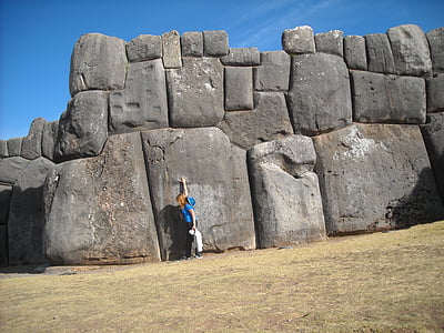 サクサイワマン, ペルー, 風景, だろうか, 石, 壁