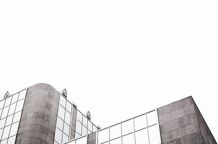 grayscale, photo, concrete, building, glasses, architecture, infrastructure