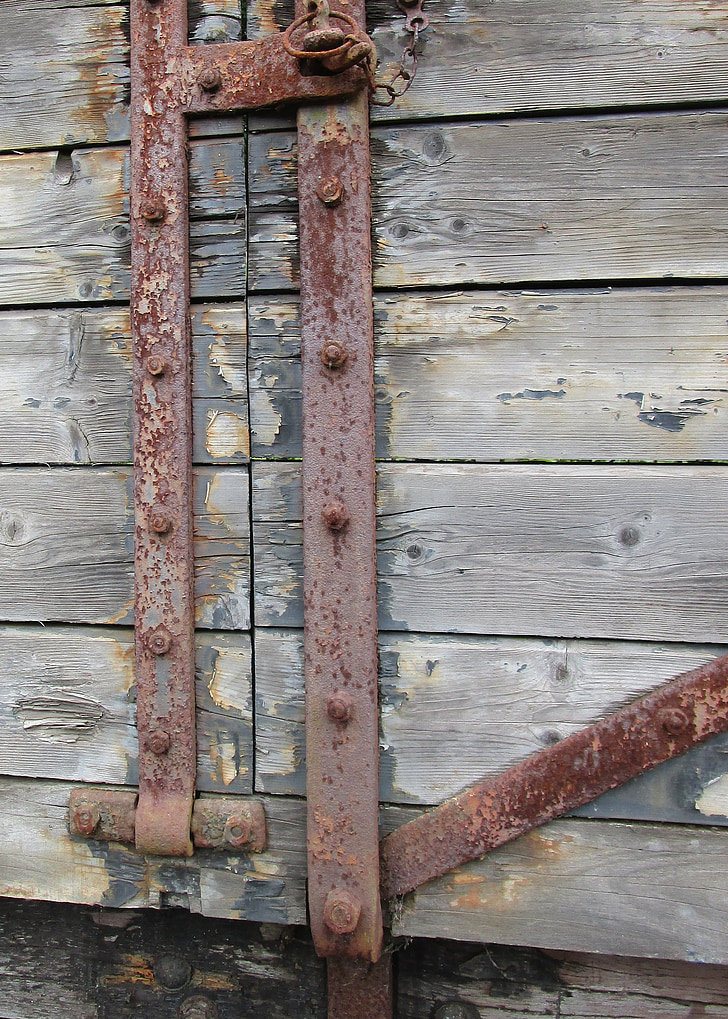 Rust, trä, konsistens, yta, trä - material, gamla, dörr