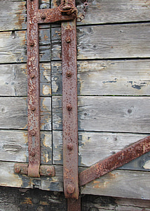 Rust, puit, tekstuur, pind, puit - materjal, vana, uks