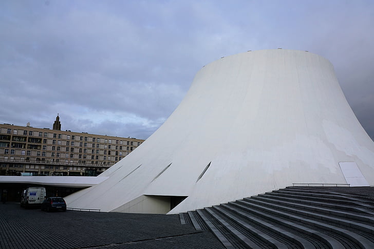 Льо Хавър, хол, Франция, архитектура, Атом, Силова уредба, атомна електроцентрала