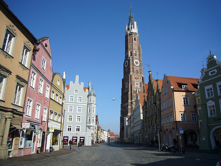 Landshutu, Bavarska, staro mestno jedro