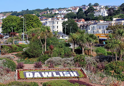Dawlish, Devon, pakrantė, paplūdimys, pakrantės, jūra, Pajūris