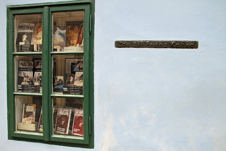 ventana, libros, de la lectura, Kafka