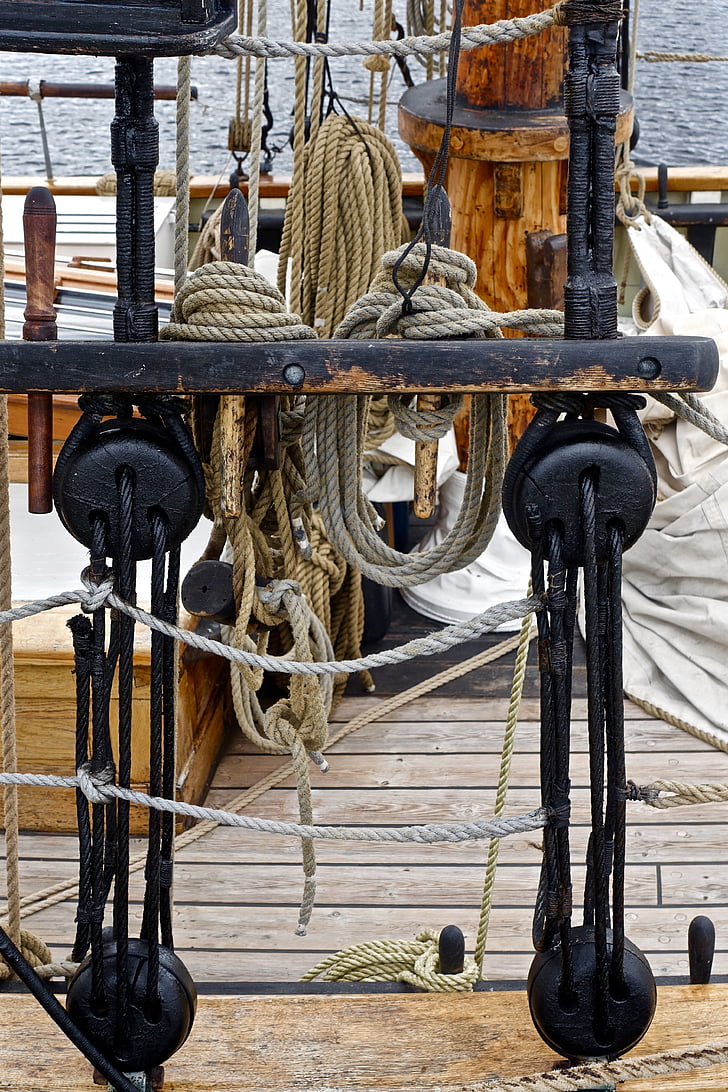 náuticos, cuerdas, equipo, Yachting, vela, cables