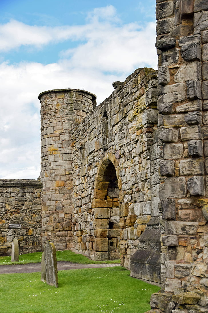 Escócia, St. andrews, Catedral, fundamentar, ruína, Torre, arco