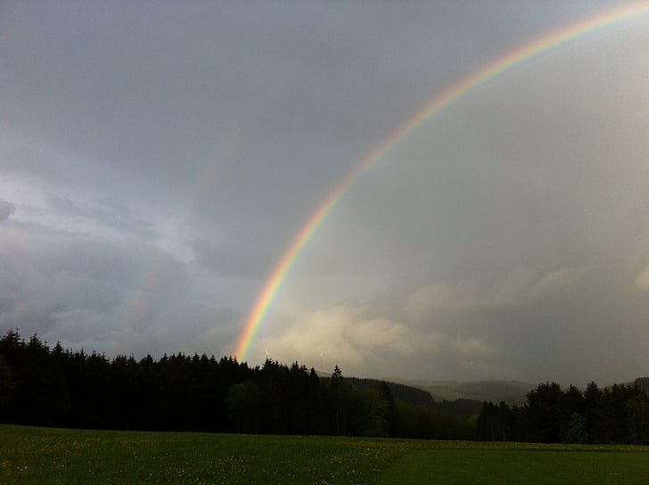 Rainbow, bakgrund, färg, naturen, Sky, Utomhus