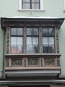 еркерен прозорец, домове, на живо, архитектура, Сейнт Гален, Швейцария, сграда