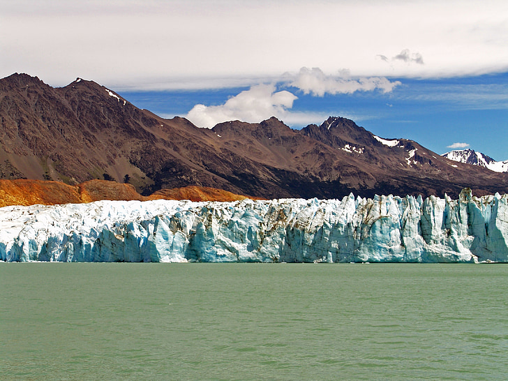 Glacier lake och vietnam, Santa cruz, Argentina, Mountain, naturen, snö, landskap
