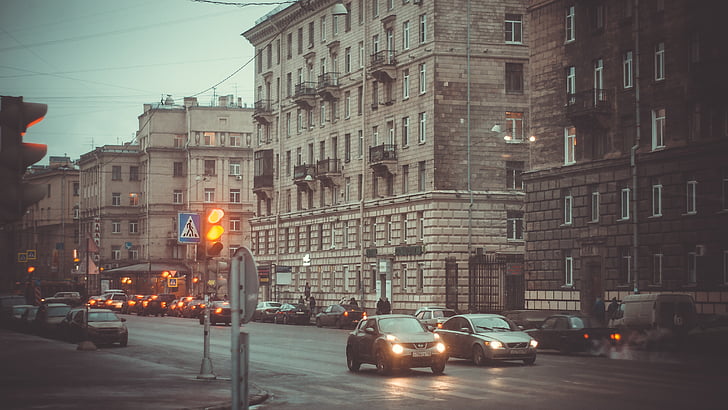 Saint-Pétersbourg Russie, ville, rue, À la maison, architecture