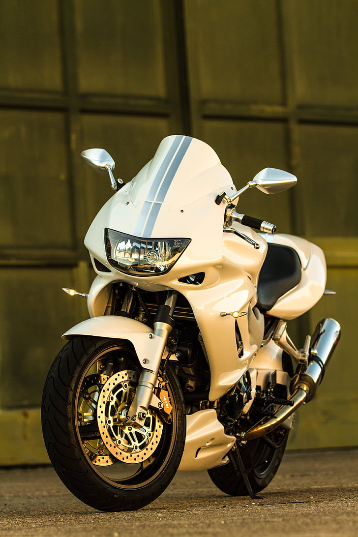 moto, Honda, vtr1000f, bicicleta personalizada, ajuste de