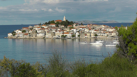 Kota, Dalmatia, primasten, laut, indah