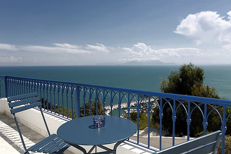 la villa bleue, Sidi bou dit, Tunisie