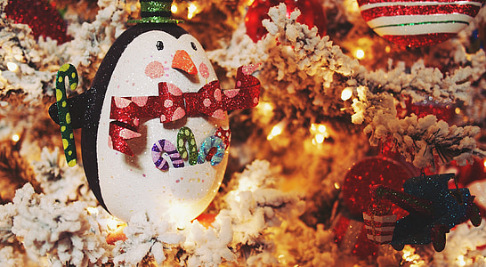 Božić, Penguin, igračka, Božić, dekor, odmor, Proslava