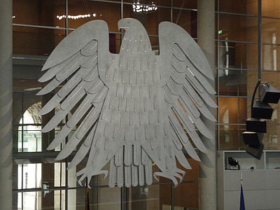 federal eagle, bundestag, heraldic animal, coat of arms, germany, reichstag, adler