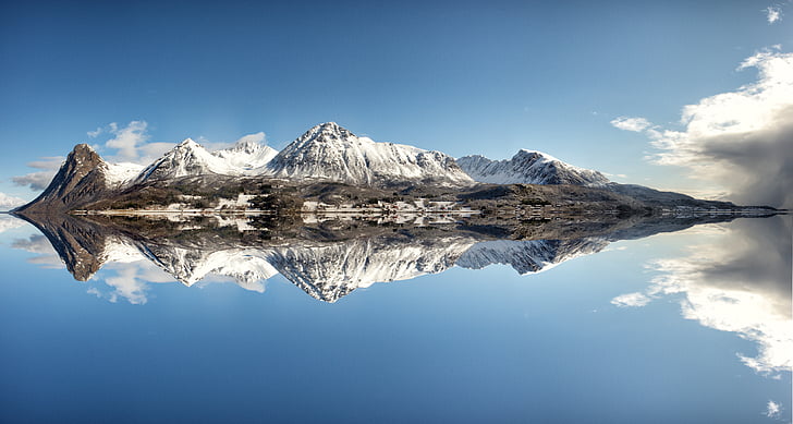 Норвегия, фиорд, природата, вода, изглед, пейзаж, Полярния кръг