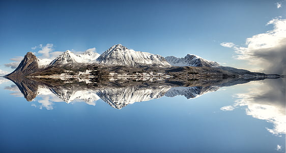 Norwegen, Fjord, Natur, Wasser, Blick, Landschaft, Polarkreis