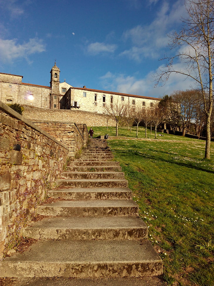 Santiago Compostela, Trail, Park, Galicien, stora seminary, staden, Sky