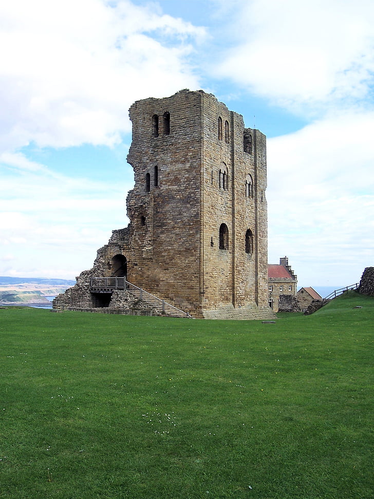 Scarborough, slottet, ruin, murstein, historie, stein, arkitektur