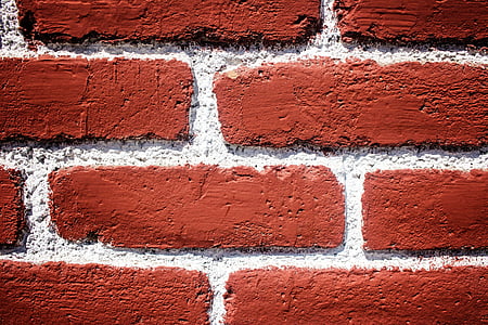 mursten, røde mursten, tekstur, byggeri, mønster, hus, væg