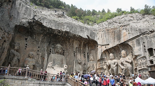 Cueva de la gran Buda, 493 años después de jc, Templo de Fengxian, Dinastía Tang, meditación, Cuevas, puerta del dragón