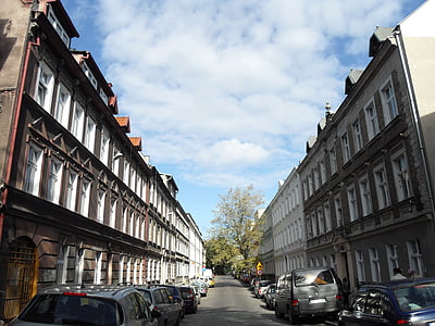 Gdańsk, Pologne, ville, villes, bâtiments, urbain, rue