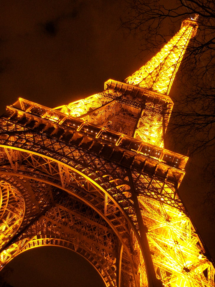 Wieża Eiffla, Paryż, Europy, Architektura, Budowa, Francja, Torre