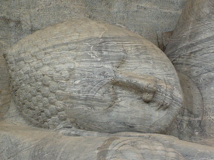 Sri lanka, sten, Figur, liggande budha