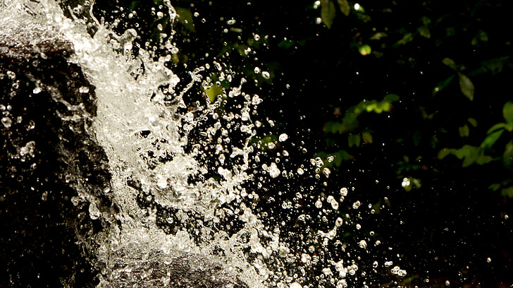 water, water splash, splash, river, sprinkler, waterfall, refreshing