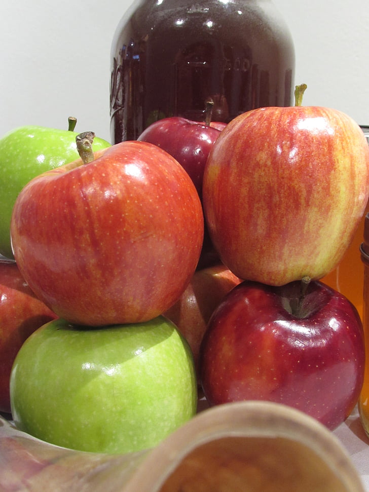judiska, äpplen, honung, judendom, nya, år, tradition