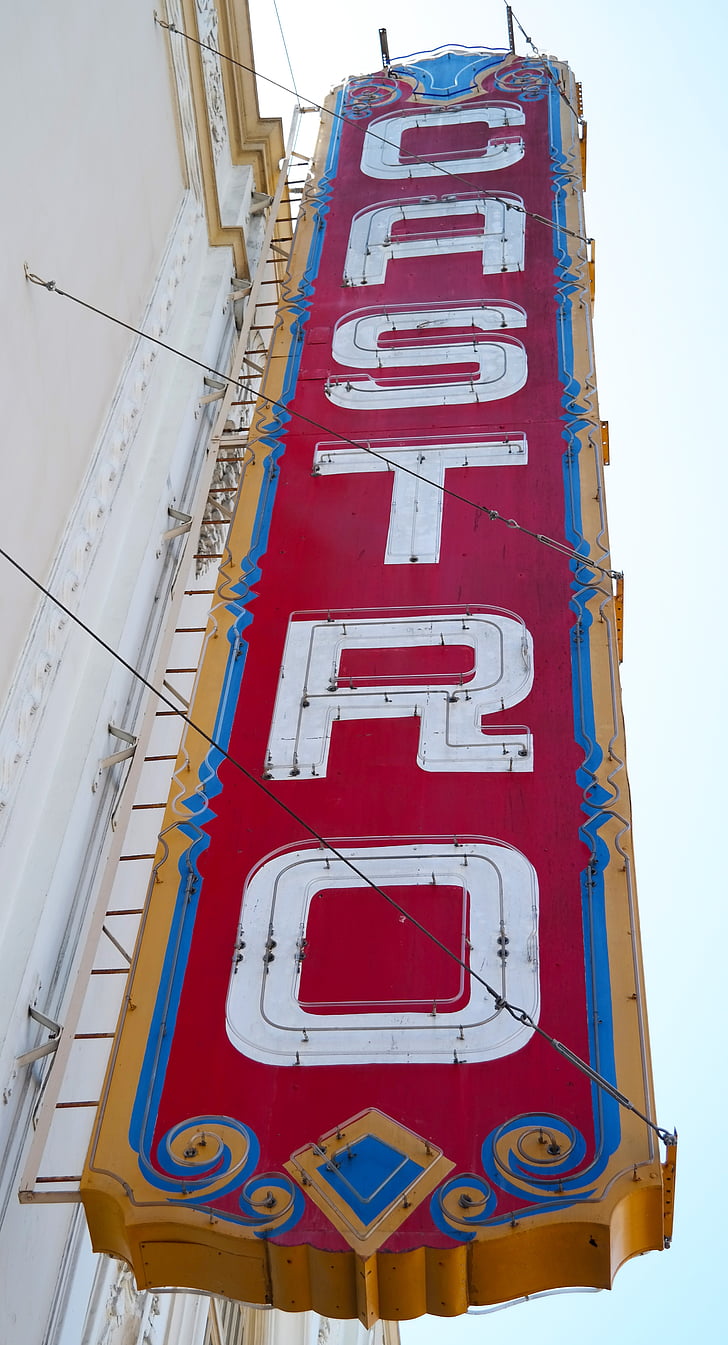 театър, Кастро, стар, знак, Сан Франциско, САЩ