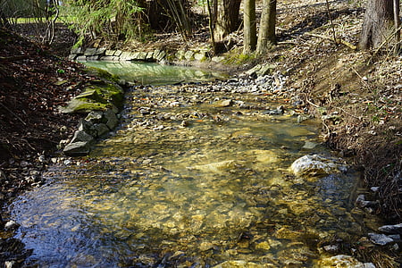 bach, creek, waters, stones, flow, water, idyllic