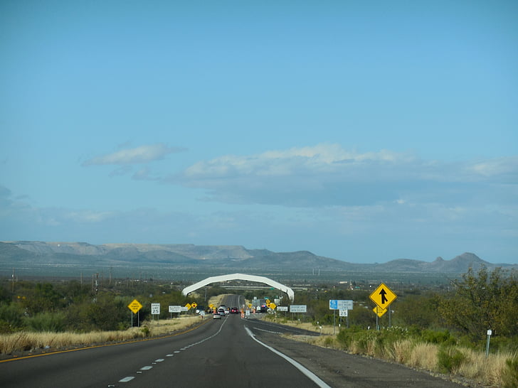 Amerika Serikat, patroli perbatasan, Check point, tanda, militer, Interstate 19, Arizona