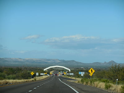 Statele Unite, patrula de frontieră, punct de control, semn, militare, Interstate 19, Arizona