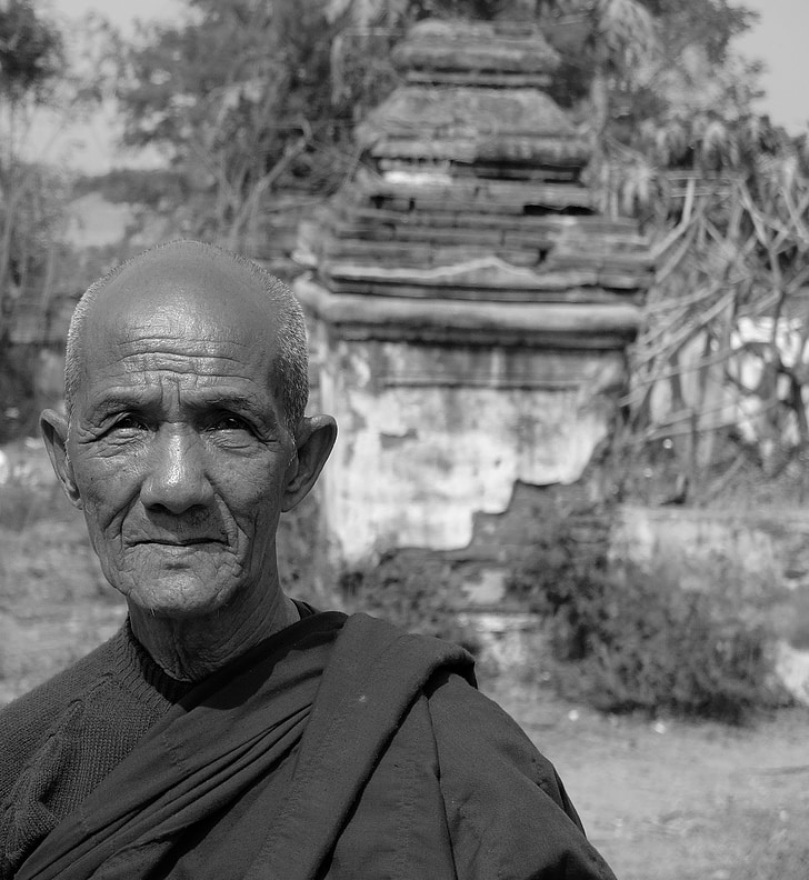 Myanmar, Buddyzm, Azja, Buddyjski, duchowość, Mnich, Serenity