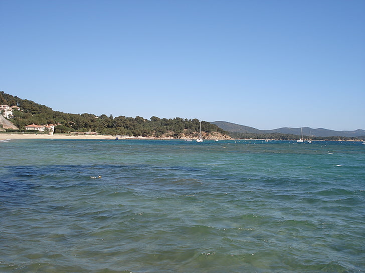 La londe, mediterrán, Dél-Franciaország, Port, Côte d ' azur, Beach, víz