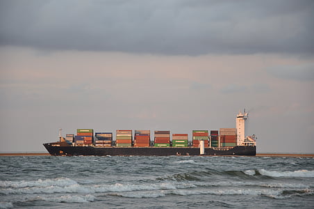 Schiff, Frachtschiff, tragbare, Meer, Transport, der Ostsee, Polen