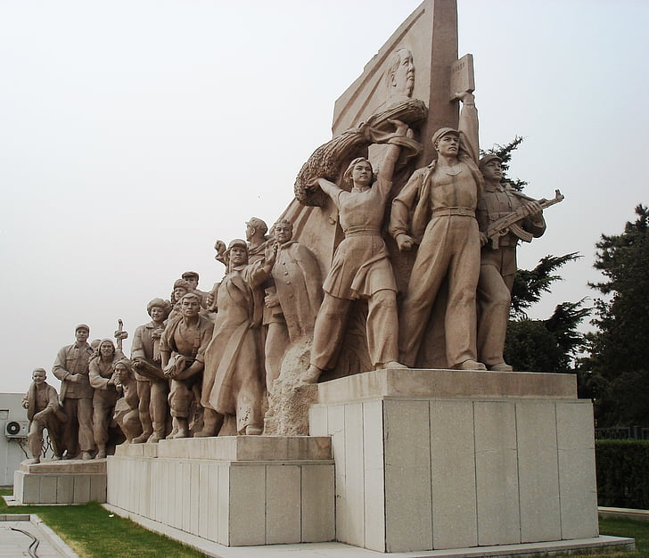 Peking, monument, Kina, revolusjon, kampen, granitt, statuen