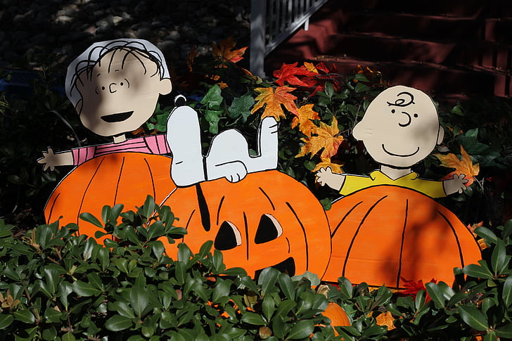 Hálaadás, tök, Halloween, Snoopy, Charlie brown