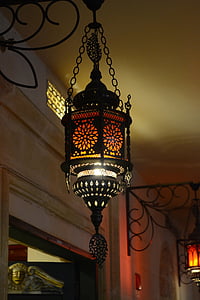 lampe, Vintage, retro, antikk, innredning, pære, lyse