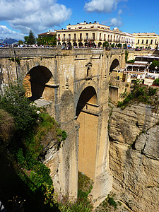 Ronda, Bridge, dalen, Andalusien