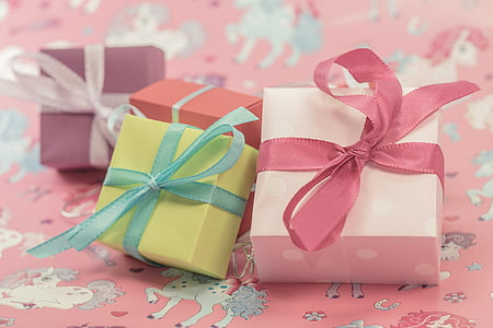 regal, fet, paquet, bucle, bucle de paquet, Nadal, decoració de Nadal