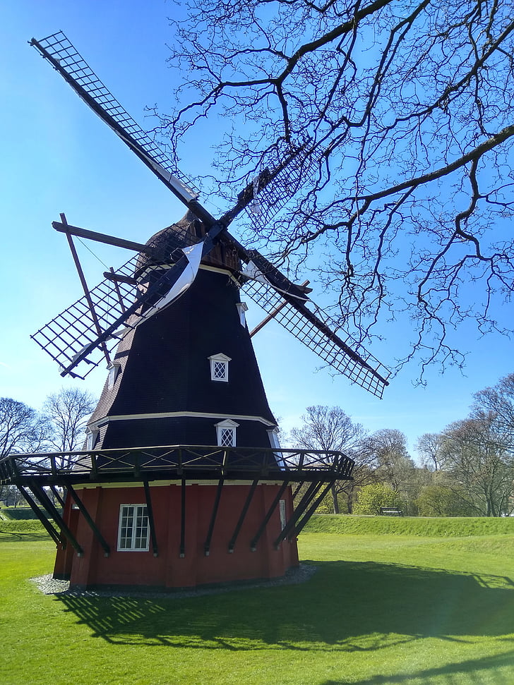 Windmill, Europa, landskap, naturlig skönhet