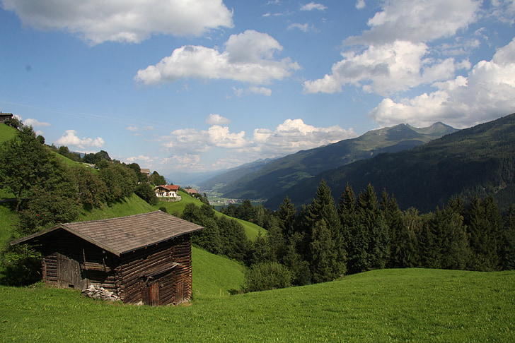 Αυστρία, φύση, βουνά, καλύβα