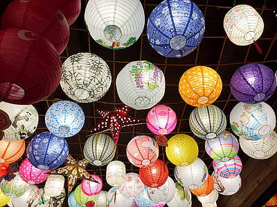 Čína, Starověk, Lucerna, noční, Lantern festival, kultur, předsazení
