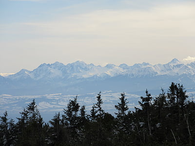 Tatrai, Babia viršuje, kalnai, Slovakija, kalnų, kraštovaizdžio, rūkas