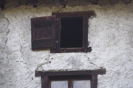 langas, medienos, kaimiško stiliaus