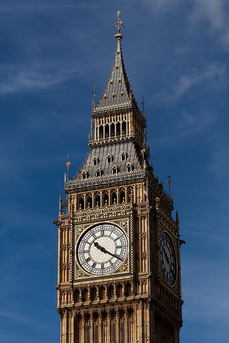 horloge, Londres, l’Angleterre, tour, point de repère, célèbre, historique